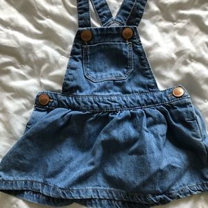 Baby girl denim overall jumper